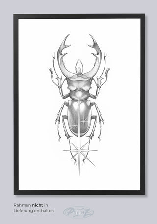 PRINT 30x40 HIRSCHKÄFER  BY FTA