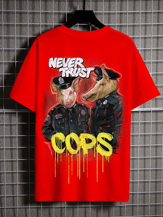 T-SHIRT NEVER TRUST COPS BILD