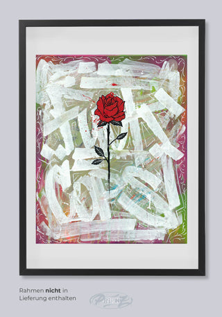 PRINTS RED ROSE