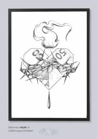 PRINT 30x40 MONEY HEART BY FTA.
