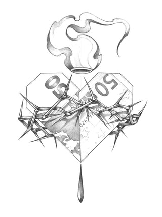 PRINT 30x40 MONEY HEART BY FTA.